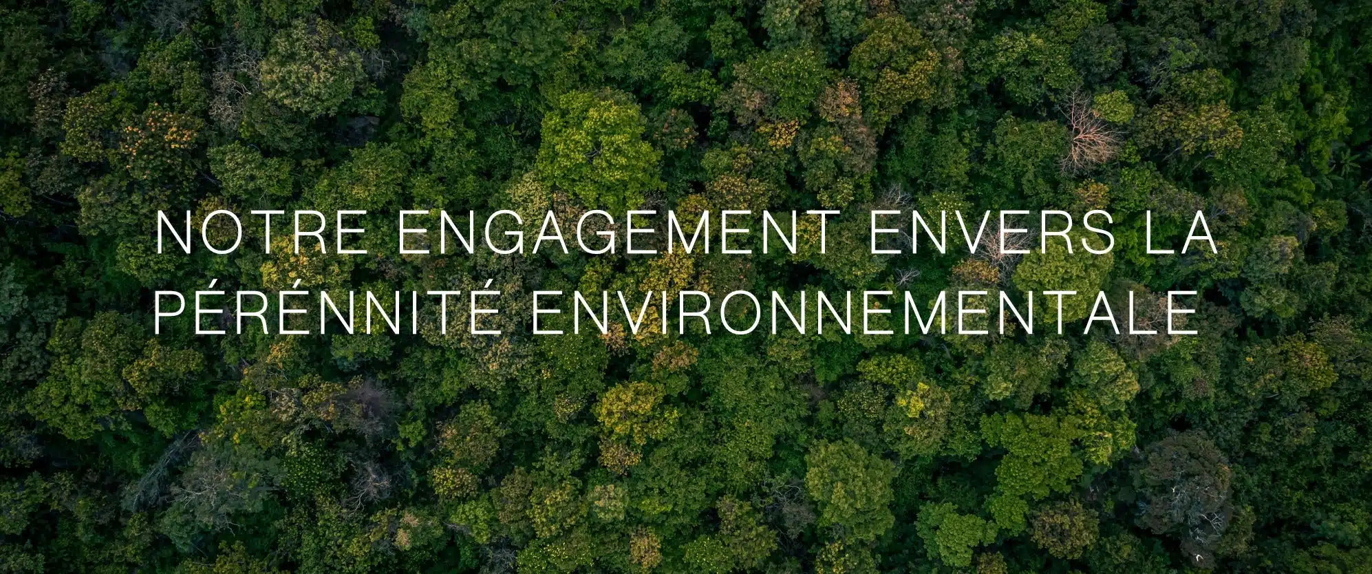 Notre egagement envers la pérénnité environnementale.